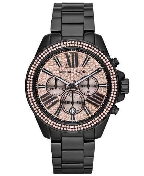 michael kors black watches for women|all black Michael Kors watch.